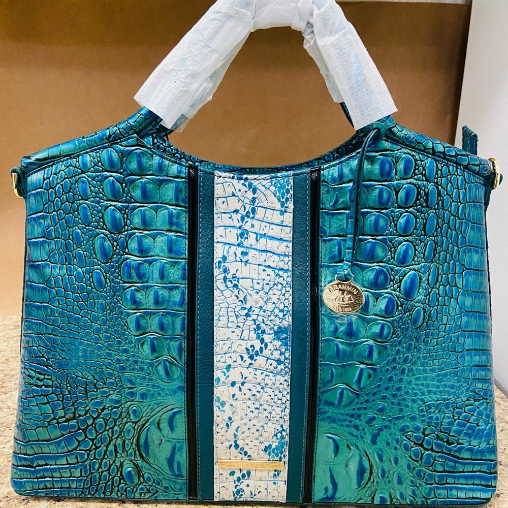 Brahmin Peacock Shimmer ELAINE and Cordelia Wallet - Picture 4 of 13
